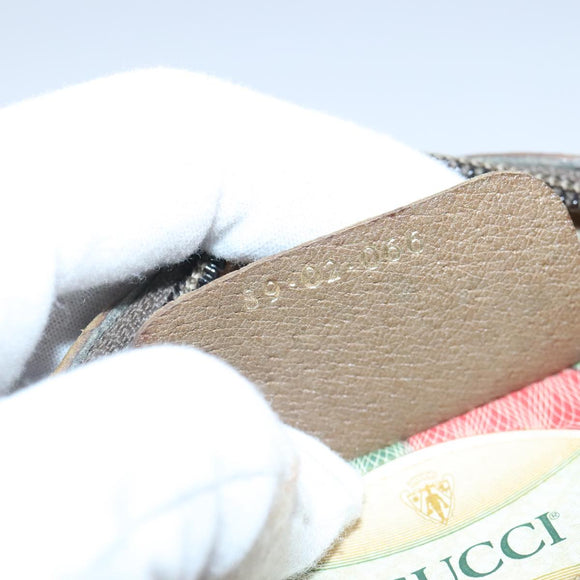 GUCCI GG Supreme Web Sherry Line Shoulder Bag PVC Beige 89 02 066 Auth 103458