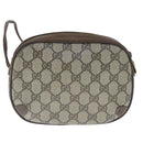 GUCCI GG Supreme Web Sherry Line Shoulder Bag PVC Beige 89 02 066 Auth 103458-2