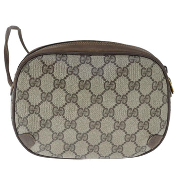 GUCCI GG Supreme Web Sherry Line Shoulder Bag PVC Beige 89 02 066 Auth 103458 - 0