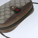 GUCCI GG Supreme Web Sherry Line Shoulder Bag PVC Beige 89 02 066 Auth 103458-6