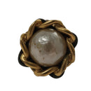 CHANEL Earring metal Gold CC Auth 103474-2