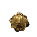 CHANEL Earring metal Gold CC Auth 103474-3