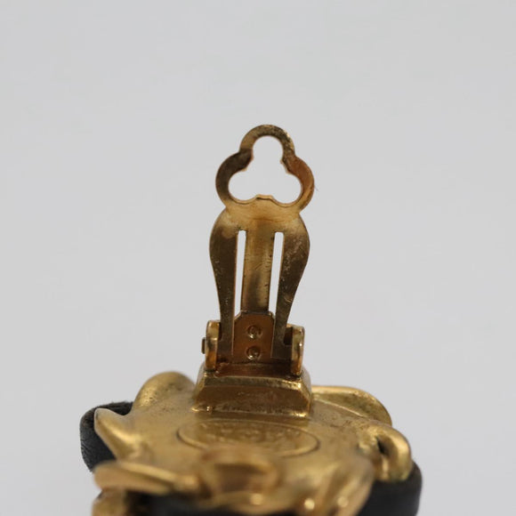 CHANEL Earring metal Gold CC Auth 103474