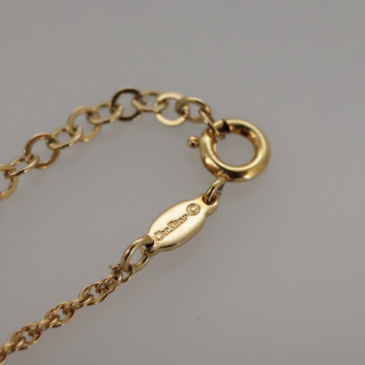 Christian Dior Necklace metal Gold Auth 103475