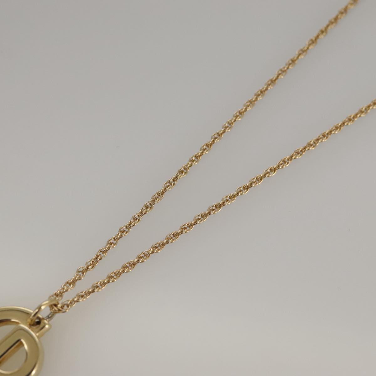 Christian Dior Necklace metal Gold Auth 103475