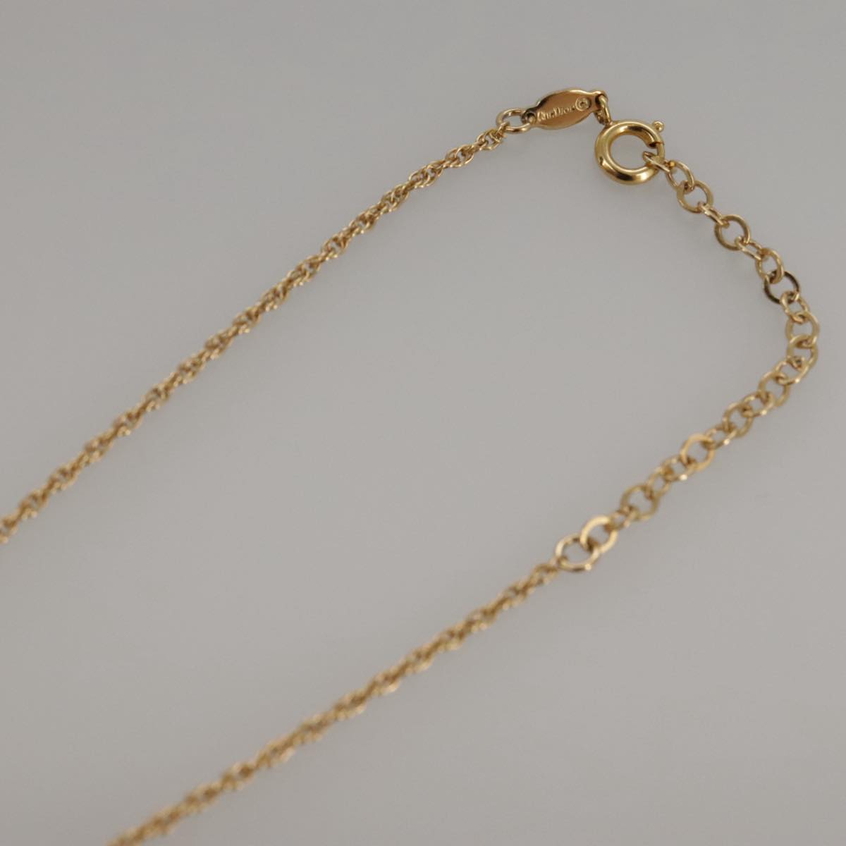 Christian Dior Necklace metal Gold Auth 103475