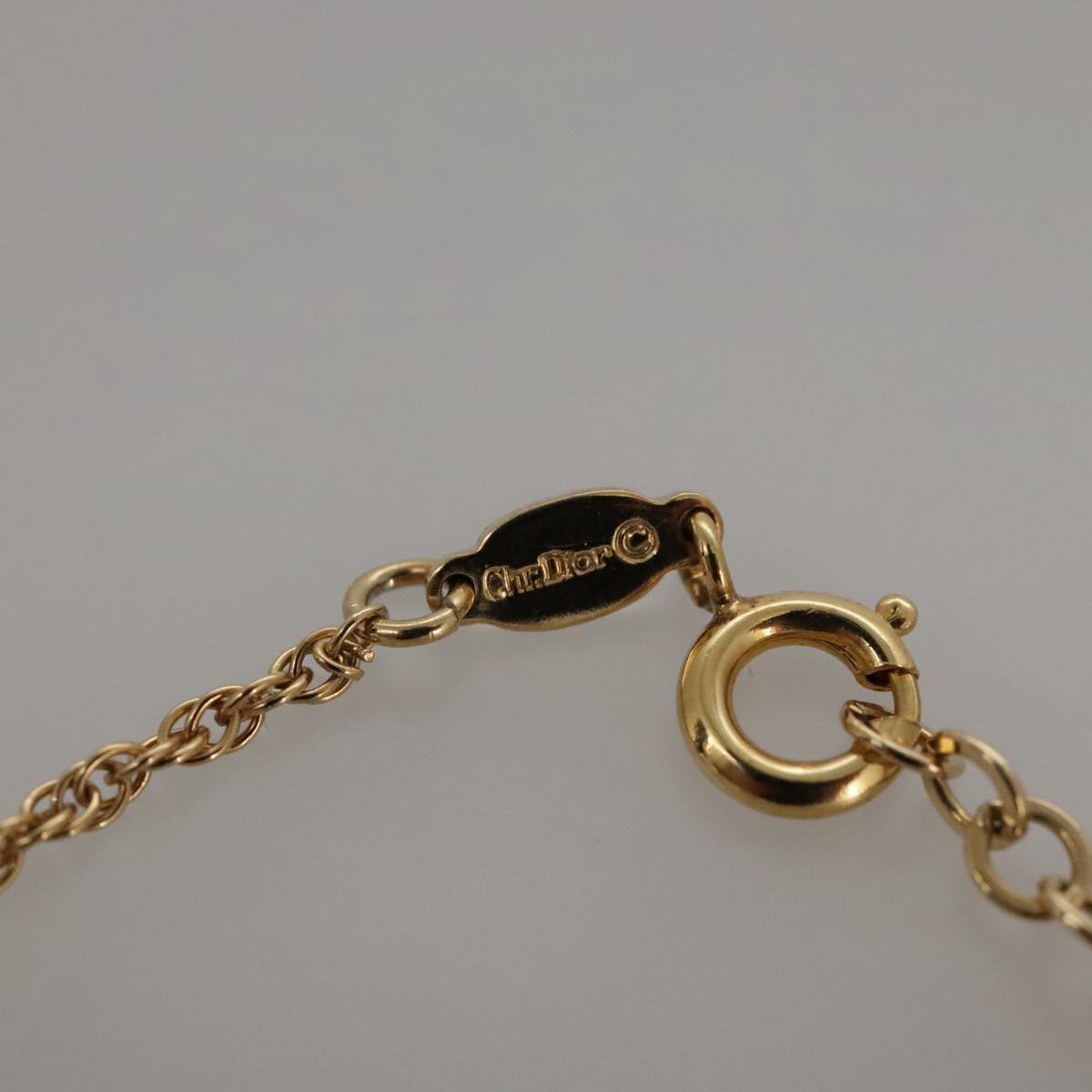 Christian Dior Necklace metal Gold Auth 103475