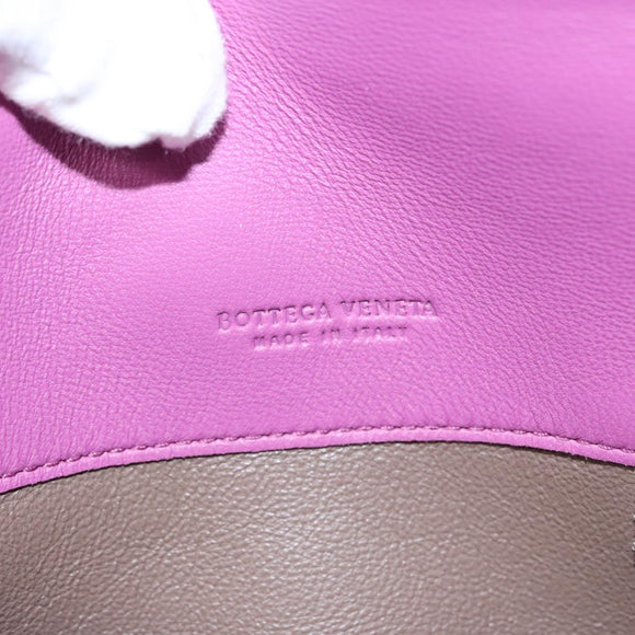 BOTTEGA VENETA INTRECCIATO Long Wallet Leather Purple Auth 103477M