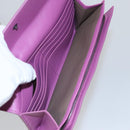 BOTTEGA VENETA INTRECCIATO Long Wallet Leather Purple Auth 103477M-9