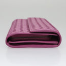 BOTTEGA VENETA INTRECCIATO Long Wallet Leather Purple Auth 103477M-3