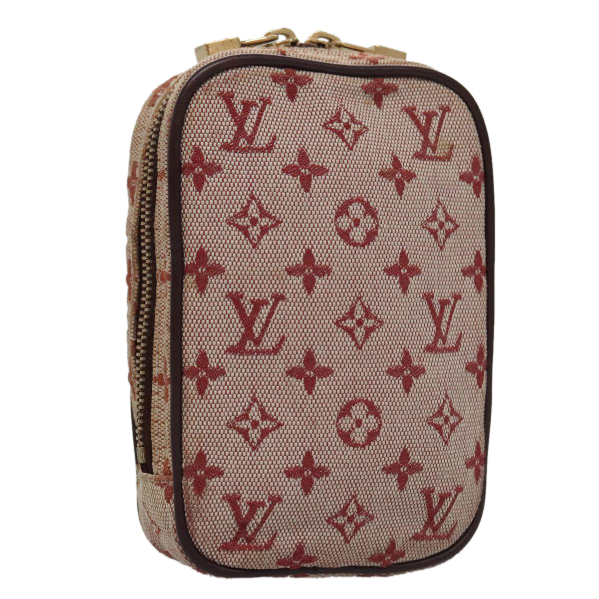 LOUIS VUITTON Monogram Mini Usu Digital Pouch Red M60001 LV Auth 103494