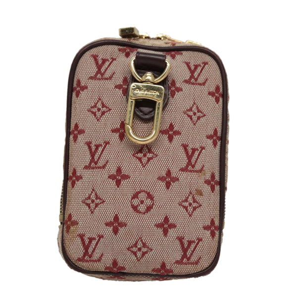 LOUIS VUITTON Monogram Mini Usu Digital Pouch Red M60001 LV Auth 103494