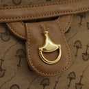 GUCCI Shoulder Bag Canvas Beige Gold Auth 103497-19