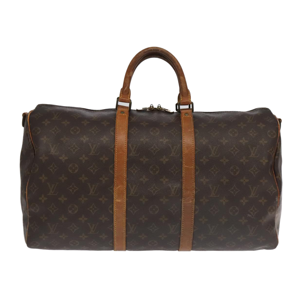 LOUIS VUITTON Monogram Keepall Bandouliere 50 Boston Bag M41416 LV Auth 103516