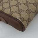 GUCCI GG Supreme Web Sherry Line Shoulder Bag PVC Beige 156 02 089 Auth 103520-14