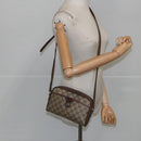 GUCCI GG Supreme Web Sherry Line Shoulder Bag PVC Beige 156 02 089 Auth 103520-22
