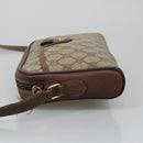 GUCCI GG Supreme Web Sherry Line Shoulder Bag PVC Beige 156 02 089 Auth 103520-4