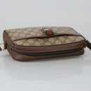 GUCCI GG Supreme Web Sherry Line Shoulder Bag PVC Beige 156 02 089 Auth 103520-6