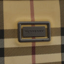 BURBERRY Nova Check Hand Bag PVC Beige Auth 103523-9