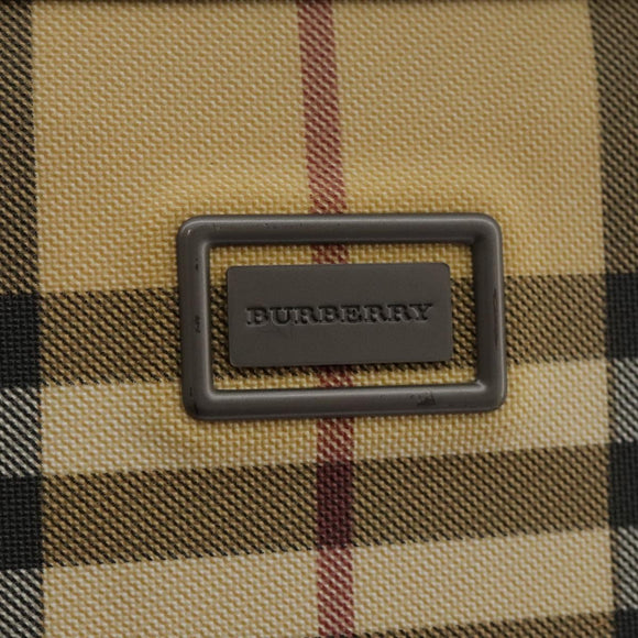 BURBERRY Nova Check Hand Bag PVC Beige Auth 103523
