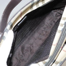 BURBERRY Nova Check Hand Bag PVC Beige Auth 103523-11