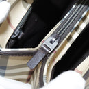 BURBERRY Nova Check Hand Bag PVC Beige Auth 103523-20