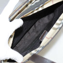 BURBERRY Nova Check Hand Bag PVC Beige Auth 103523-22