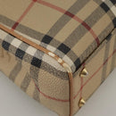 Burberrys Nova Check Shoulder Bag PVC Beige Gold Auth 103531-14