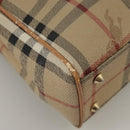 Burberrys Nova Check Shoulder Bag PVC Beige Gold Auth 103531-16