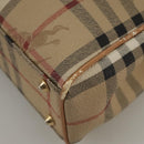 Burberrys Nova Check Shoulder Bag PVC Beige Gold Auth 103531-11