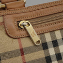 Burberrys Nova Check Shoulder Bag PVC Beige Gold Auth 103531-26