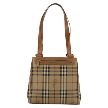 Burberrys Nova Check Shoulder Bag PVC Beige Gold Auth 103531 - 0