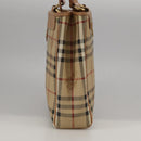 Burberrys Nova Check Shoulder Bag PVC Beige Gold Auth 103531-3