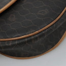 Christian Dior Honeycomb Canvas Shoulder Bag PVC Leather Black Auth 103541-15