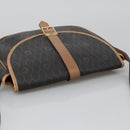 Christian Dior Honeycomb Canvas Shoulder Bag PVC Leather Black Auth 103541-6