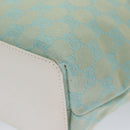 GUCCI GG Canvas Tote Bag Light Blue White gold 002 1099 3444 Auth 103559-12