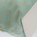 GUCCI GG Canvas Tote Bag Light Blue White gold 002 1099 3444 Auth 103559-13