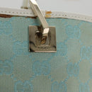 GUCCI GG Canvas Tote Bag Light Blue White gold 002 1099 3444 Auth 103559-15