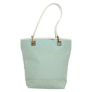 GUCCI GG Canvas Tote Bag Light Blue White gold 002 1099 3444 Auth 103559-3