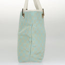 GUCCI GG Canvas Tote Bag Light Blue White gold 002 1099 3444 Auth 103559-5
