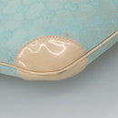 GUCCI GG Canvas Shoulder Bag Light Blue Gold 001 4158 Auth 103560-9