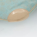GUCCI GG Canvas Shoulder Bag Light Blue Gold 001 4158 Auth 103560-14