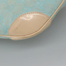GUCCI GG Canvas Shoulder Bag Light Blue Gold 001 4158 Auth 103560-15