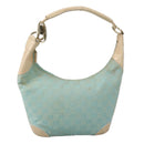 GUCCI GG Canvas Shoulder Bag Light Blue Gold 001 4158 Auth 103560-13