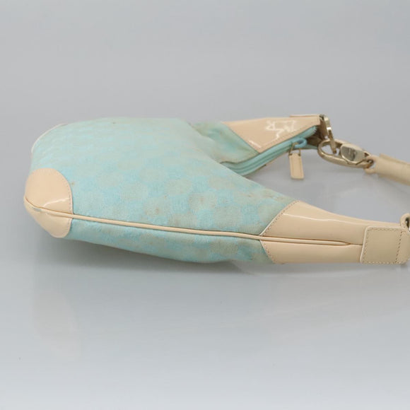 GUCCI GG Canvas Shoulder Bag Light Blue Gold 001 4158 Auth 103560