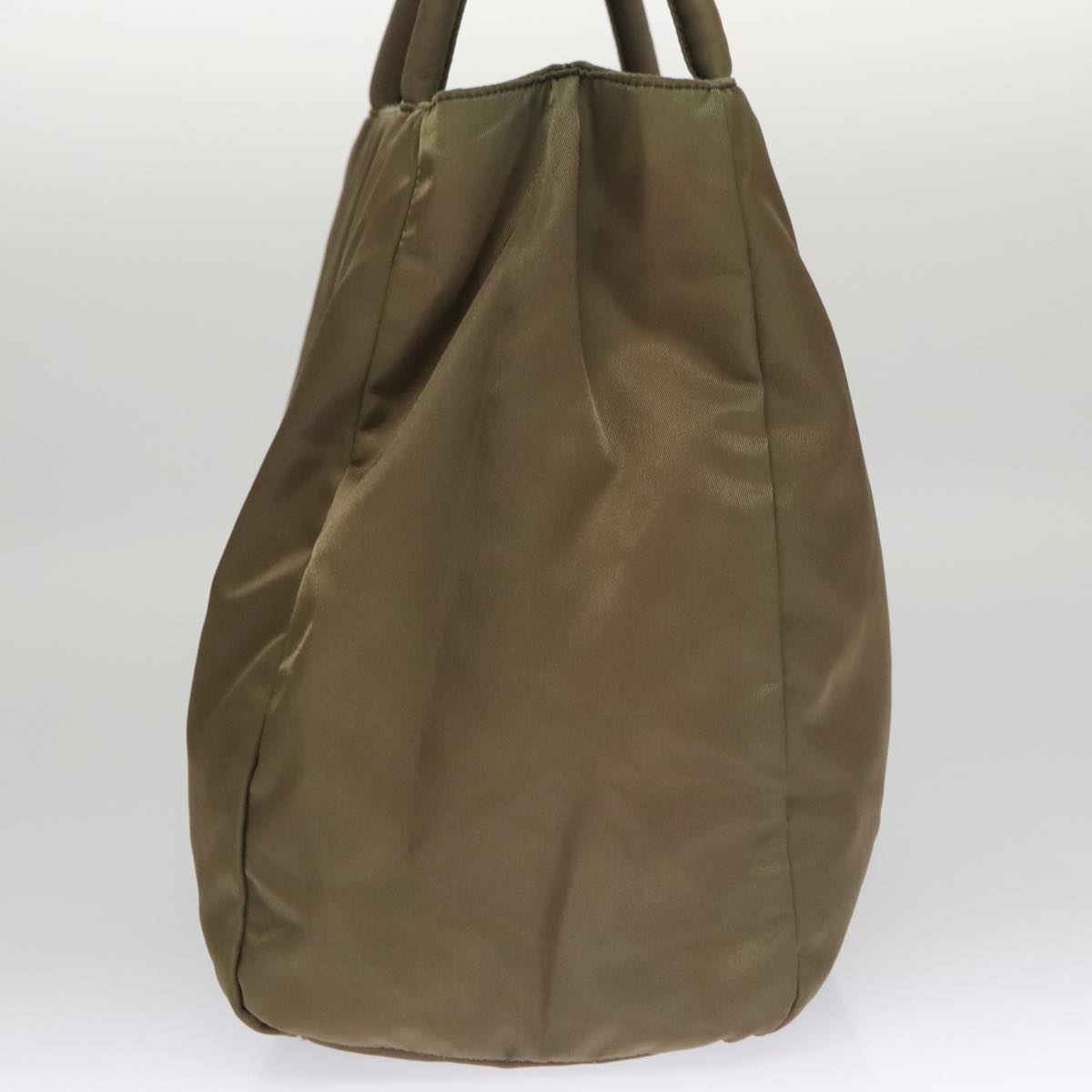 PRADA Hand Bag Nylon Khaki Auth 103593