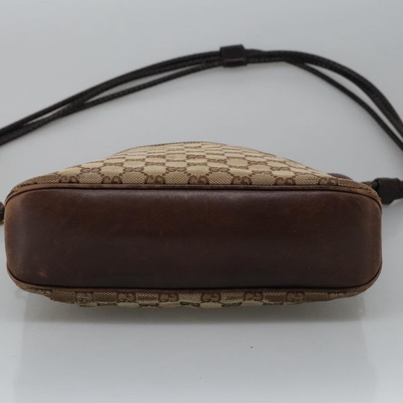 GUCCI GG Canvas Shoulder Bag Beige 109097 Auth 103594