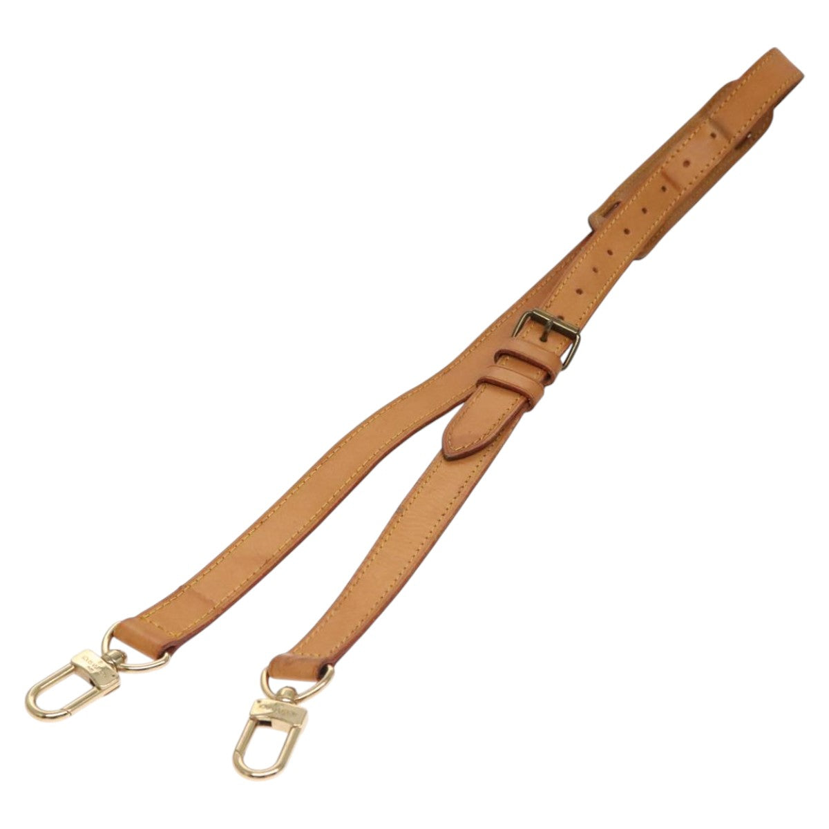 LOUIS VUITTON Adjustable Shoulder Strap Leather 36.2""-44.1"" Beige Auth 103607 - 0