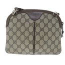 GUCCI GG Supreme Web Sherry Line Shoulder Bag PVC Beige 904 02 047 Auth 103635-2