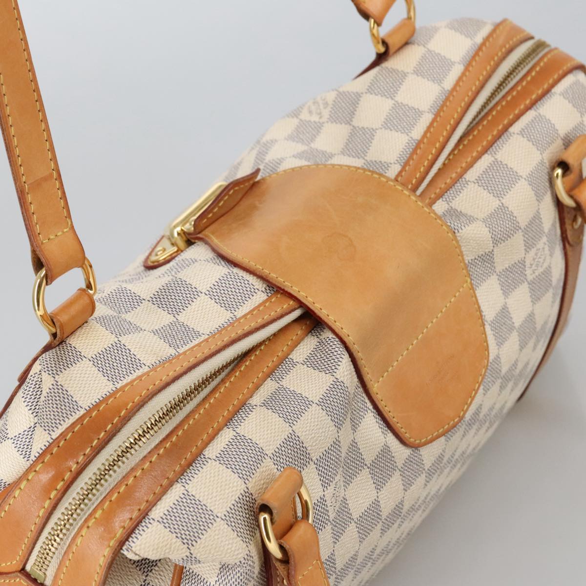 LOUIS VUITTON Damier Azur Stresa PM Tote Bag M51188 LV Auth 103643